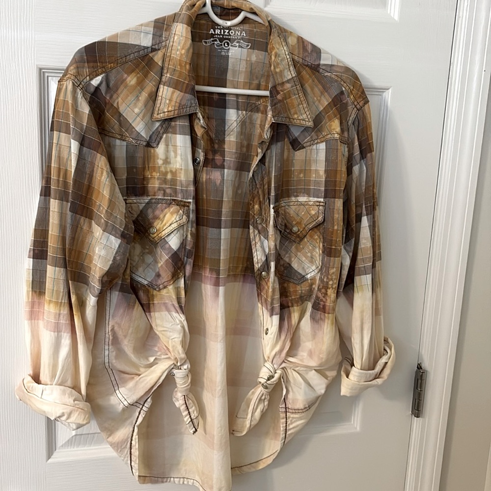 Pearl Snap Plaid Button Up